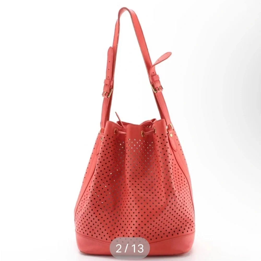 Louis Vuitton Pink Hobo Bag with Perforated Design